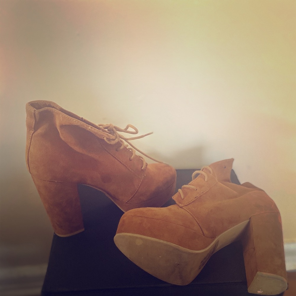 Brown Platform Ankle Boot